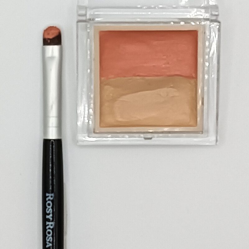 ヴィセ レッドコンシーラーの使用量｜平筆ブラシに取った片目分の適量