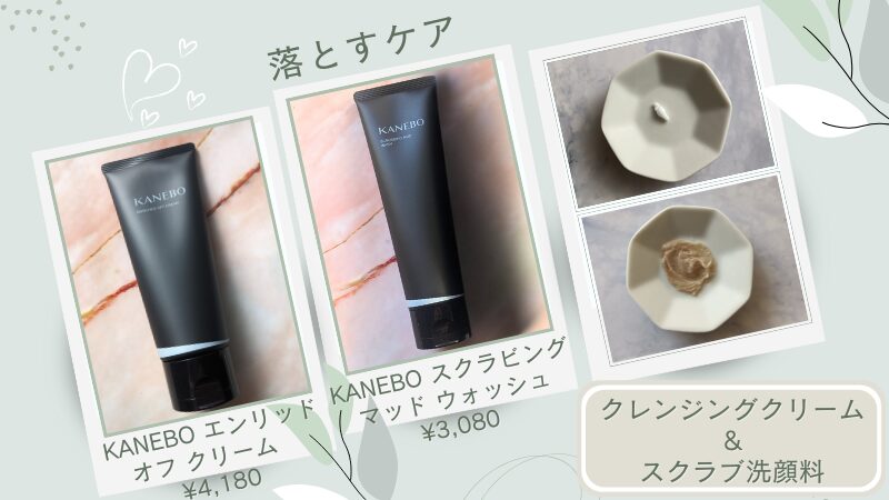 1日の土台をつくる「落とすケア」-KANEBOのクレンジング&スクラブ洗顔の私物テクスチャー画像